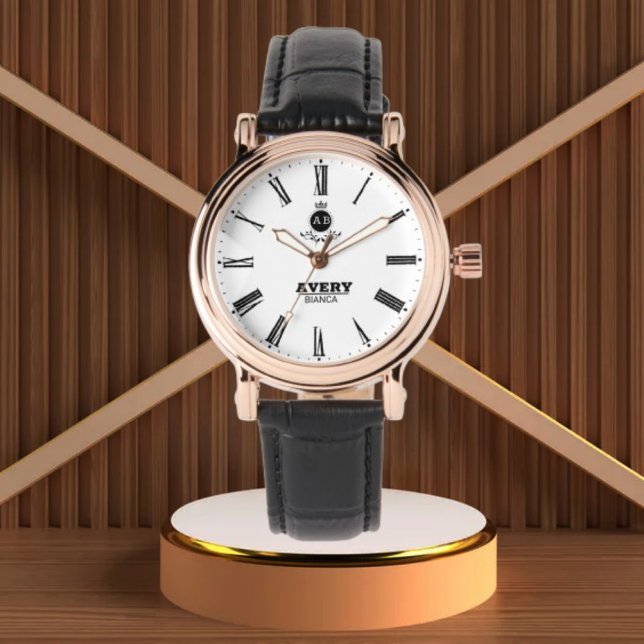 Reloj De Pulsera Classic White Personalized Roman Numerals Custom  (Subido por el creador)