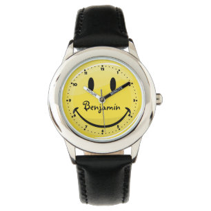 Reloj De Pulsera Classic Yellow Happy Face