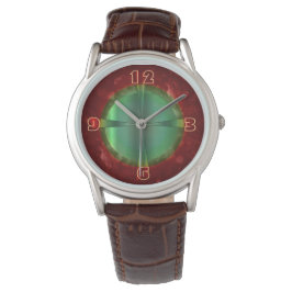 Reloj De Pulsera Classy Red Green Design >Reloj de cuero para hombr