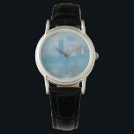 Reloj De Pulsera Claude Monet. Casas del Parlamento de Londres. Azu<br><div class="desc">Claude Monet "Casas del Parlamento,  Londres" observa.</div>