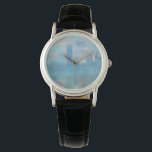 Reloj De Pulsera Claude Monet. Casas del Parlamento de Londres. Azu<br><div class="desc">Claude Monet "Casas del Parlamento,  Londres" observa.</div>
