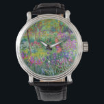 Reloj De Pulsera Claude Monet: El jardín de Iris en Giverny<br><div class="desc">Un colorido reloj clásico con iris garden en Giverny,  pintado por el impresionista pintor francés Claude Monet.</div>