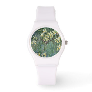 Reloj De Pulsera Claude Monet el   los iris amarillos