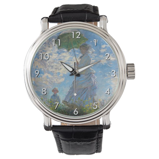 Reloj De Pulsera Claude Monet - El paseo, mujer con sombrilla (Anverso)