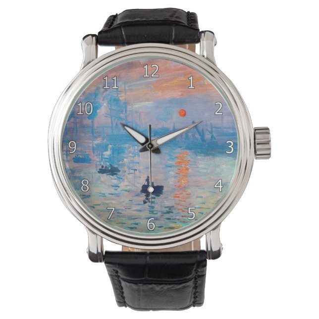 Reloj De Pulsera Claude Monet - Impresión, amanecer (Anverso)