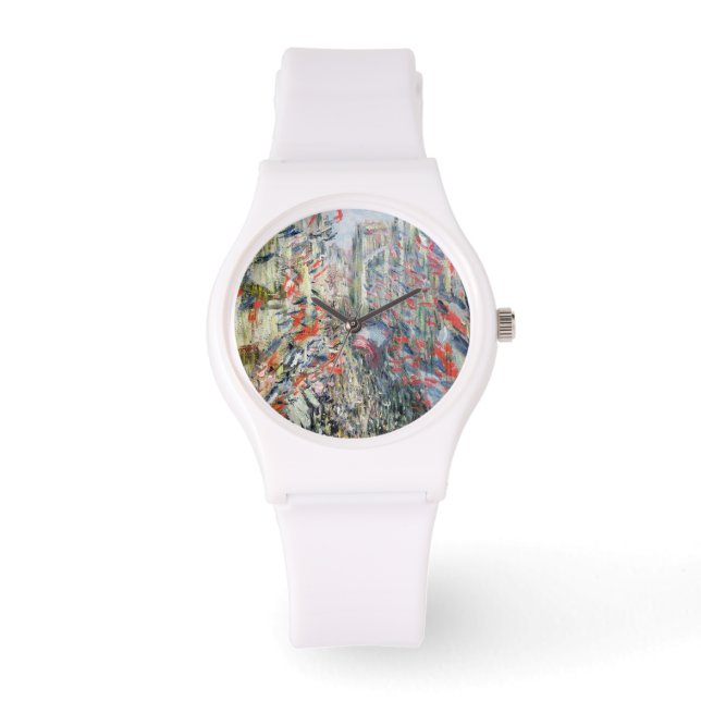 Reloj De Pulsera Claude Monet | La calle Montorgueil, París (Anverso)