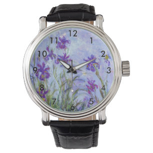 Reloj De Pulsera Claude Monet - Lilac Irises / Iris Mauves