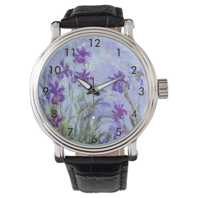 Reloj De Pulsera Claude Monet - Lilac Irises / Iris Mauves (Anverso)