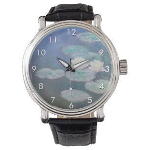 Reloj De Pulsera Claude Monet - Lilies de agua, efecto nocturno