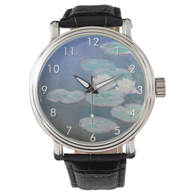Reloj De Pulsera Claude Monet - Lilies de agua, efecto nocturno (Anverso)
