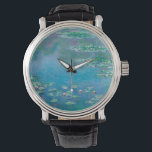 Reloj De Pulsera Claude Monet. Lilies de agua. Impresionismo francé<br><div class="desc">Claude Monet "Water Lilies" vigila.</div>