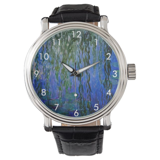 Reloj De Pulsera Claude Monet - Lilis de agua con sauce lloroso (Anverso)