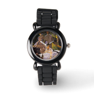Reloj De Pulsera Claude Monet que pinta la naturaleza artística de