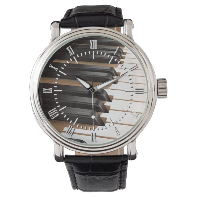 Reloj De Pulsera Claves de piano de madera 2 (Anverso)