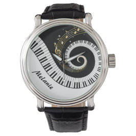 Reloj De Pulsera Claves de piano de personalizable y notas de músic