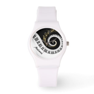 Reloj De Pulsera Claves de piano de personalizable y notas de músic