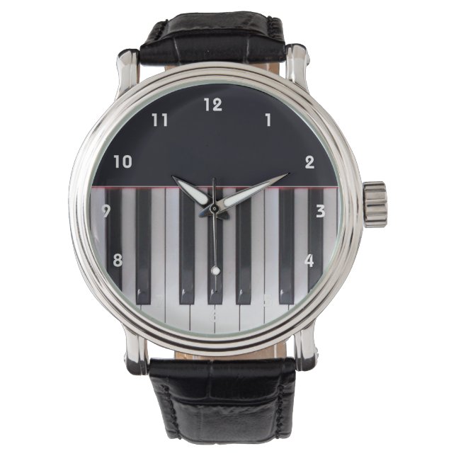Reloj De Pulsera Claves de piano observadas por Leslie Harlow (Anverso)