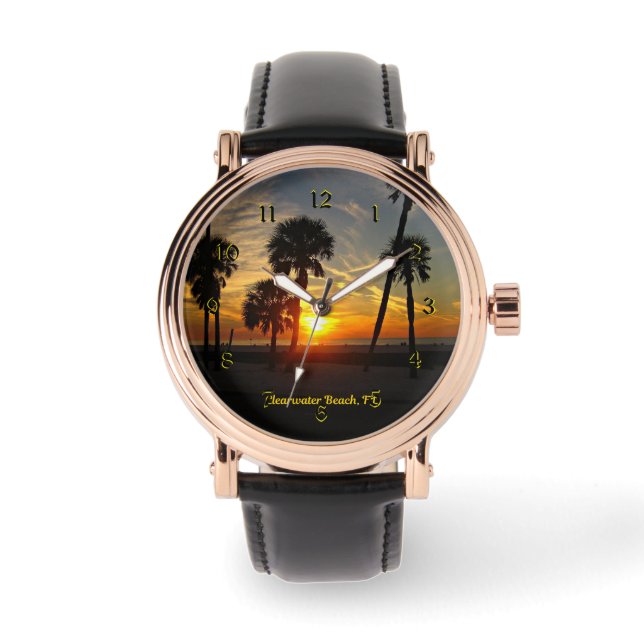 Reloj De Pulsera Clearwater Beach Sunset (Anverso)