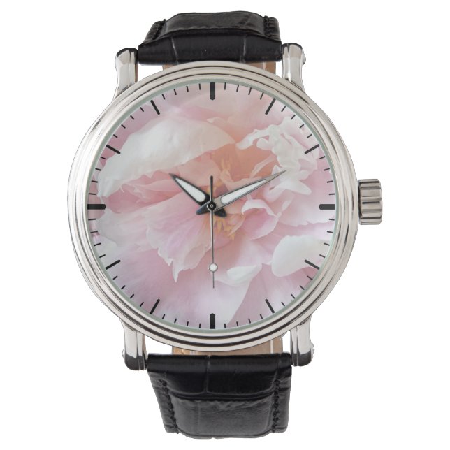 Reloj De Pulsera Closeup of Pale Pink Peonies (Anverso)