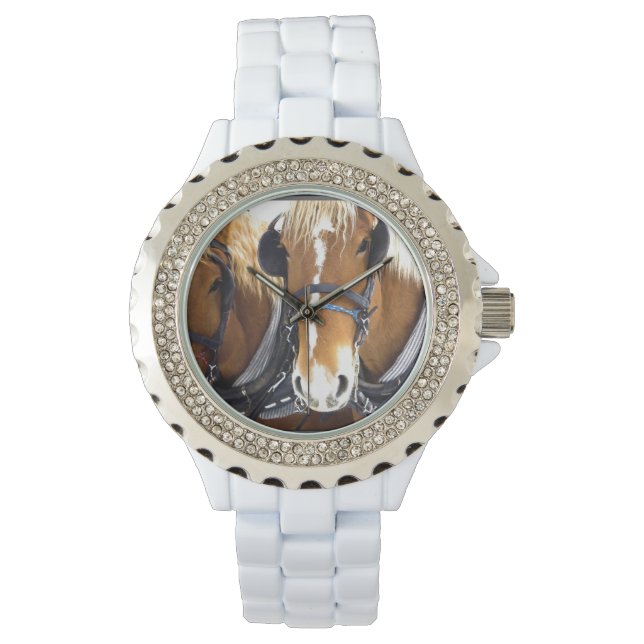 Reloj De Pulsera Clydesdale Draft Horses (Anverso)