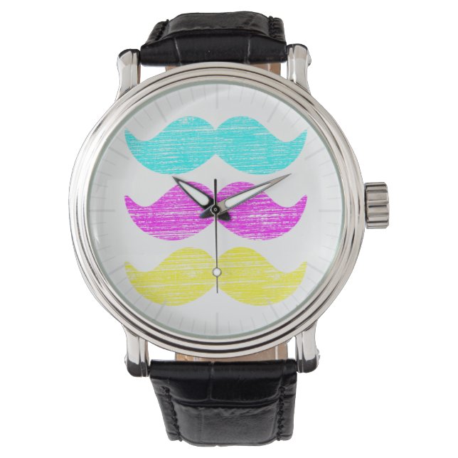 Reloj De Pulsera CMY Mustaches (Anverso)