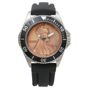 Reloj De Pulsera Cobre Abraham Lincoln penny, un céntimo /no núme