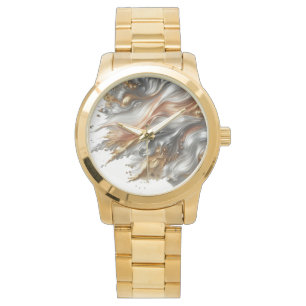 Reloj De Pulsera Cobre, Oro, Plata Modernos Metálicos