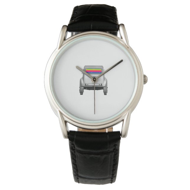Reloj De Pulsera Coche + arcoiris (Anverso)