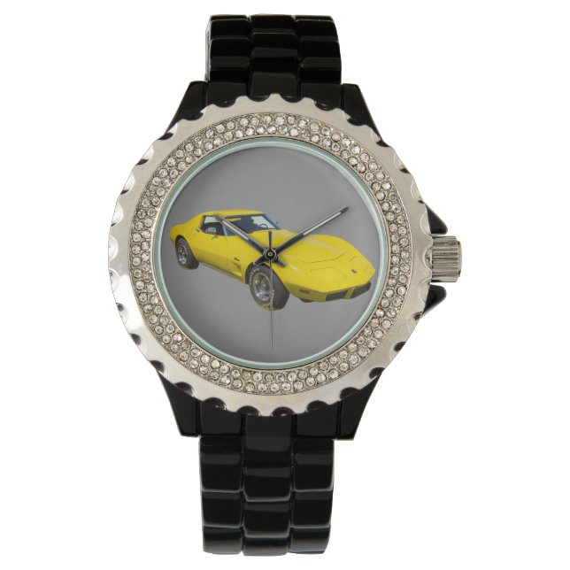 Reloj De Pulsera Coche deportivo Stingray Corvette 1975 (Anverso)