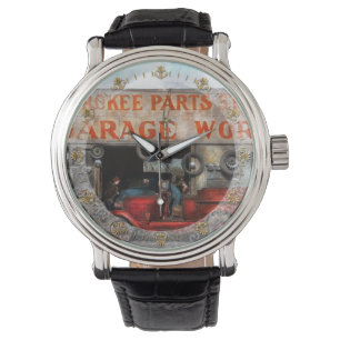 Reloj De Pulsera Coche - Garaje - Tienda de piezas Cherokee - 1936