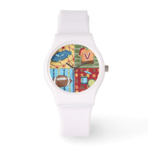 Reloj De Pulsera Coche, jersey, fútbol y batería