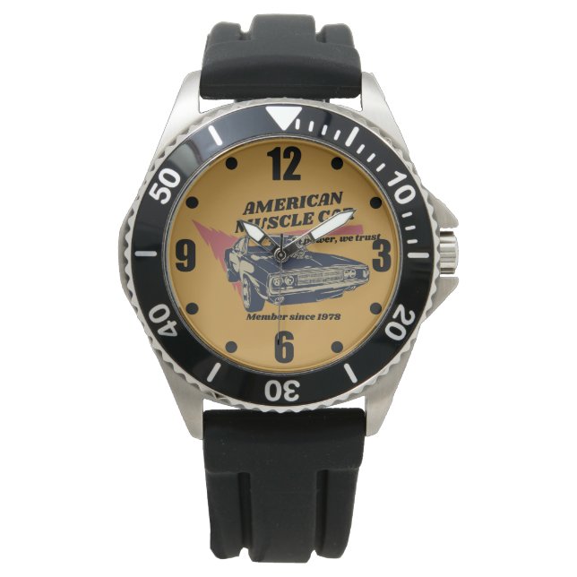 Reloj De Pulsera Coche muscular americano (Anverso)