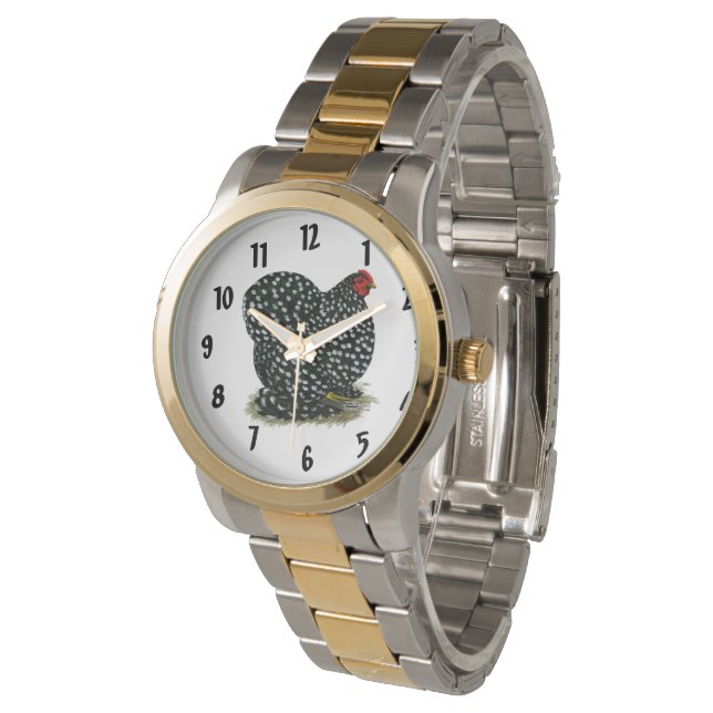 Reloj De Pulsera Cochin Mottled Hen (Angular)