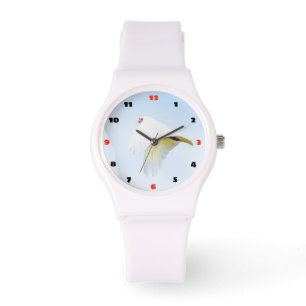 Reloj De Pulsera Cockatoo blanco en vuelo