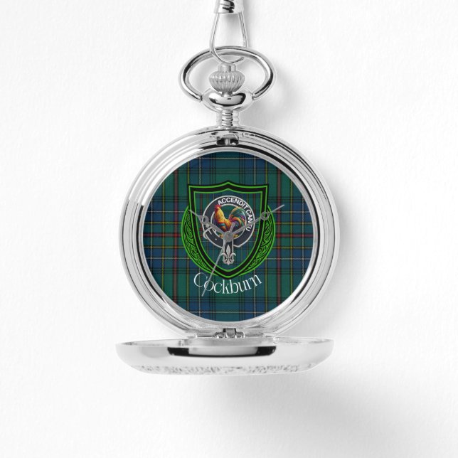 Reloj De Pulsera Cockburn Scottish Clan Tartan & Crest (Anverso)
