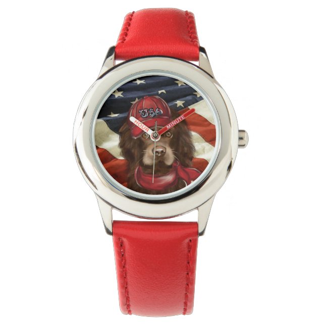 Reloj De Pulsera Cocker Spaniel Americano (Anverso)