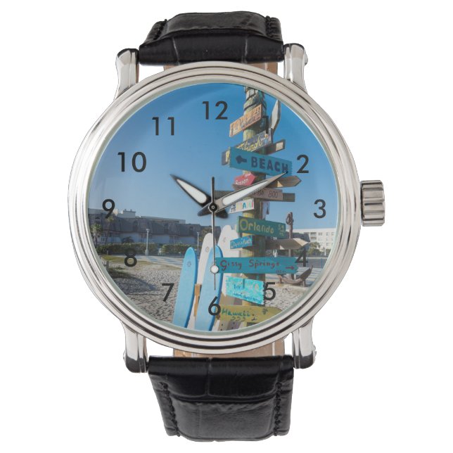 Reloj De Pulsera Cocoa Beach Tiki Totem (Anverso)