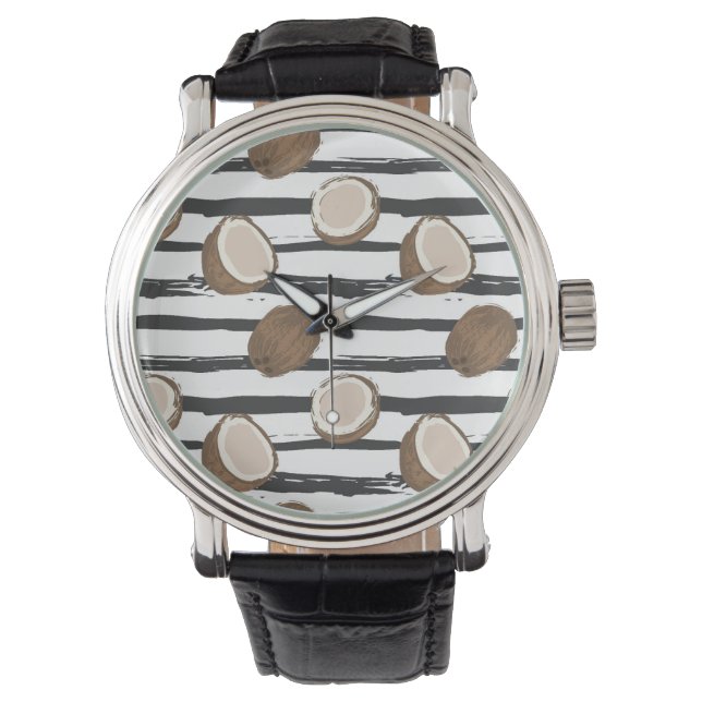 Reloj De Pulsera Coconos en el patrón de bandas onduladas (Anverso)