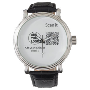 Reloj De Pulsera código q r simple añadir logotipo código de explor