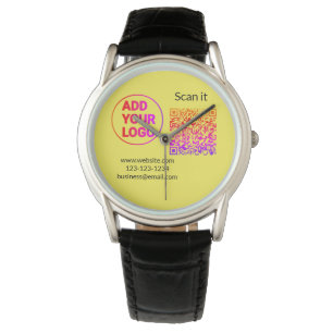 Reloj De Pulsera código q r simple añadir logotipo código de explor