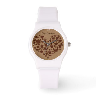 Reloj De Pulsera Coffee Lover Heart Thunder_Cove
