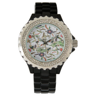 Reloj De Pulsera Cojín decorativo moderno de abejas y flores de ori