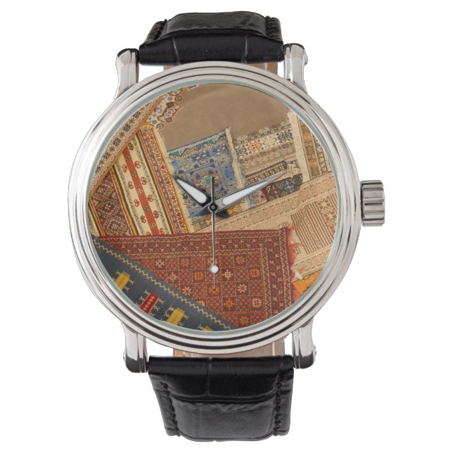 Reloj De Pulsera Colage de Alfombra Primer Plano (Anverso)