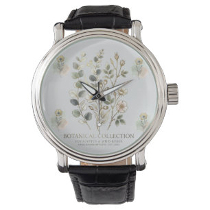 Reloj De Pulsera Colección Botánica Ethereal Gold & Sage