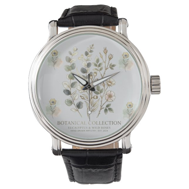 Reloj De Pulsera Colección Botánica Ethereal Gold & Sage (Anverso)