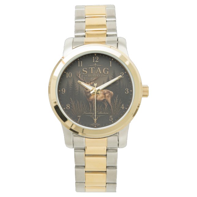 RELOJ DE PULSERA COLECCIÓN DE CAZA DE CIERVOS MACHOS  (Anverso)