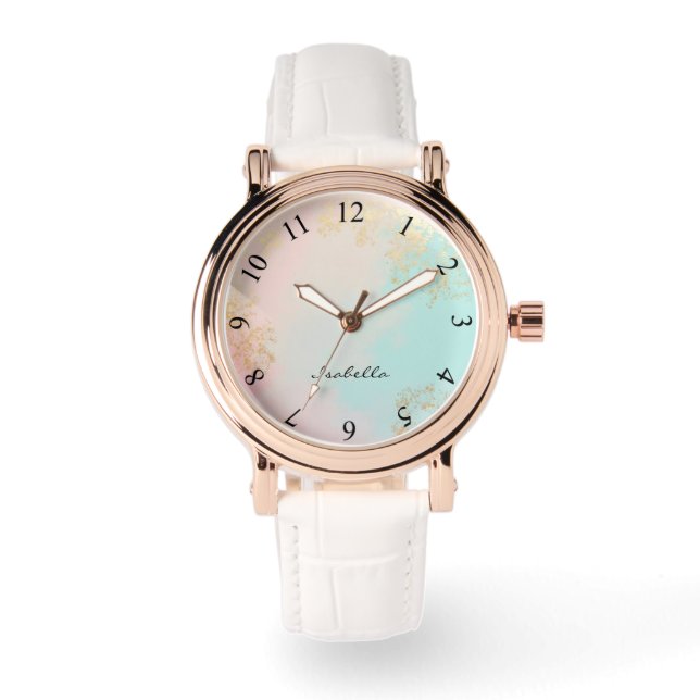 Reloj De Pulsera Colección de lujo moderna rosa suave menta lujo do (Anverso)