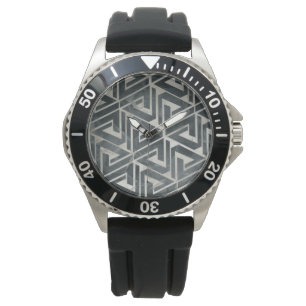 Reloj De Pulsera Colección de mosaicos neutrales - geométrica