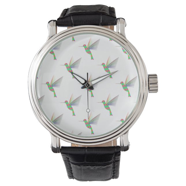 Reloj De Pulsera Colibrí arcoiris (Anverso)