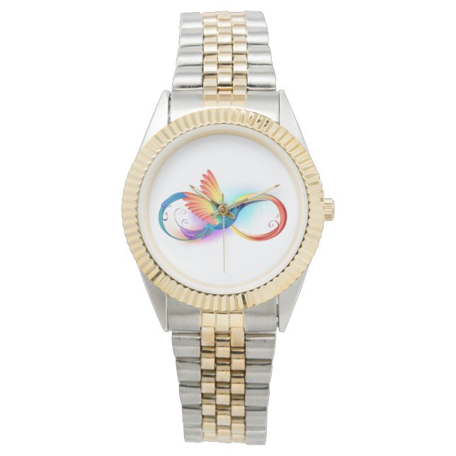 Reloj De Pulsera Colibrí arcoiris con símbolo Infinity (Anverso)